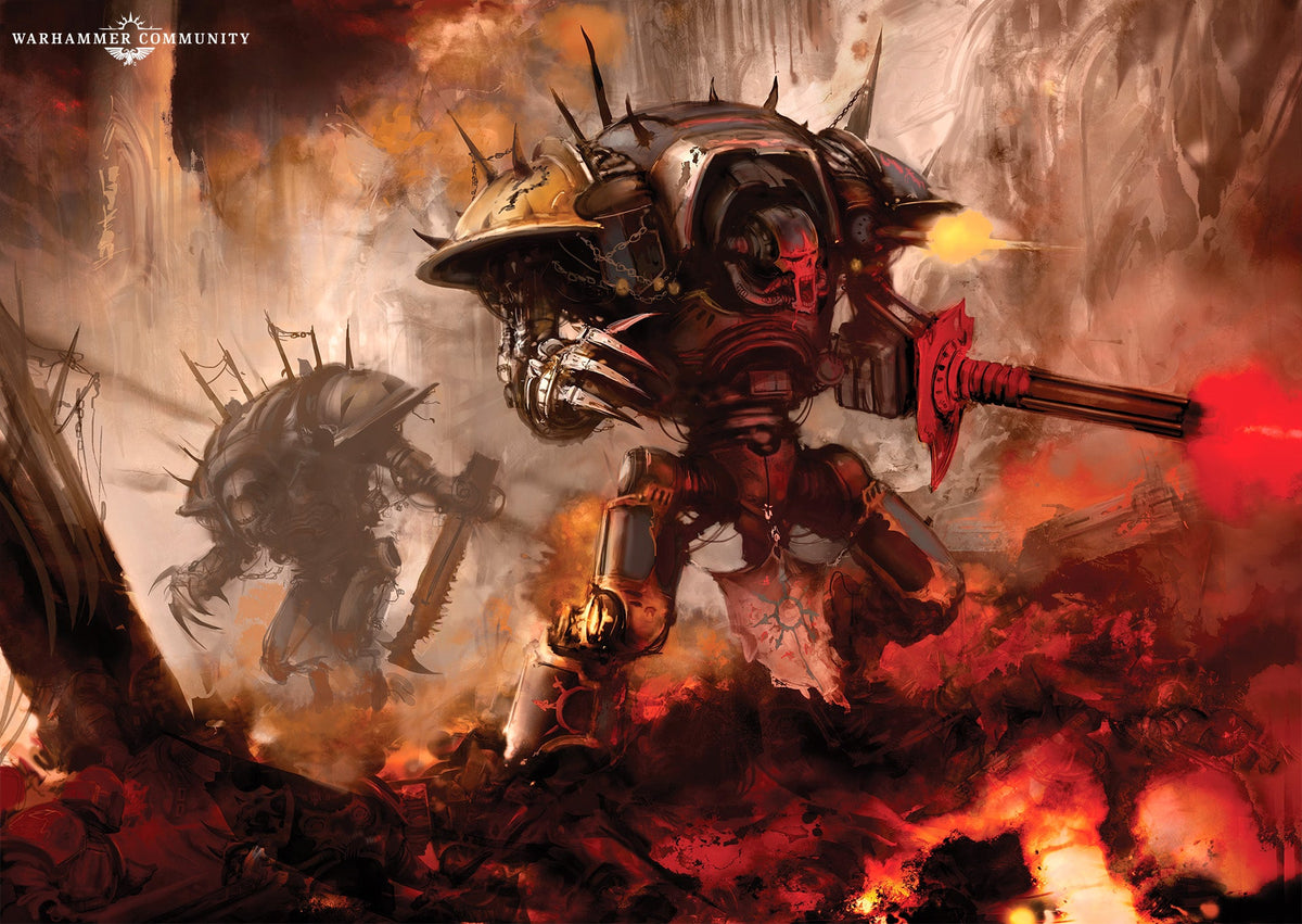 Official Chaos Knights artwork from Warhammer