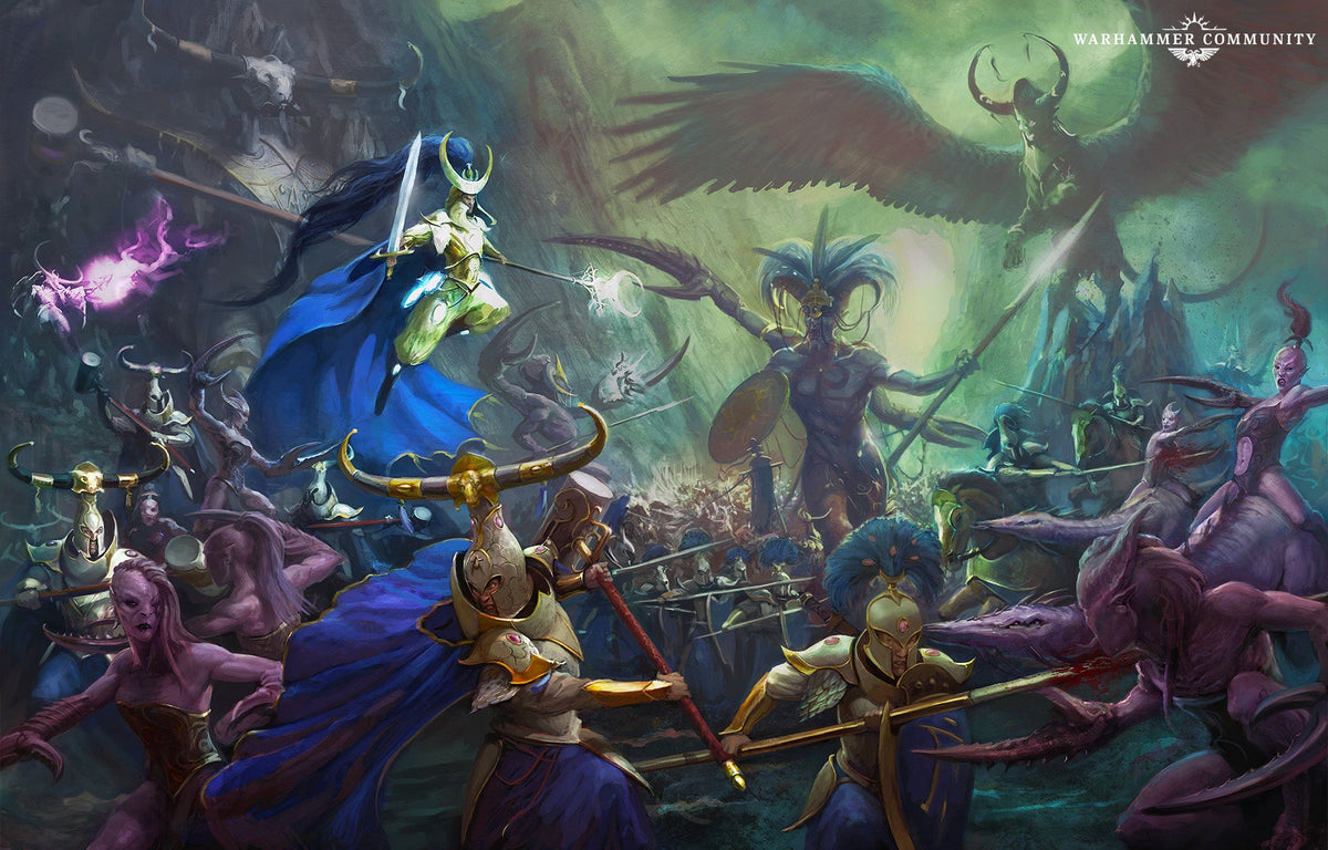 Official Lumineth Realm-Lords artwork from Warhammer