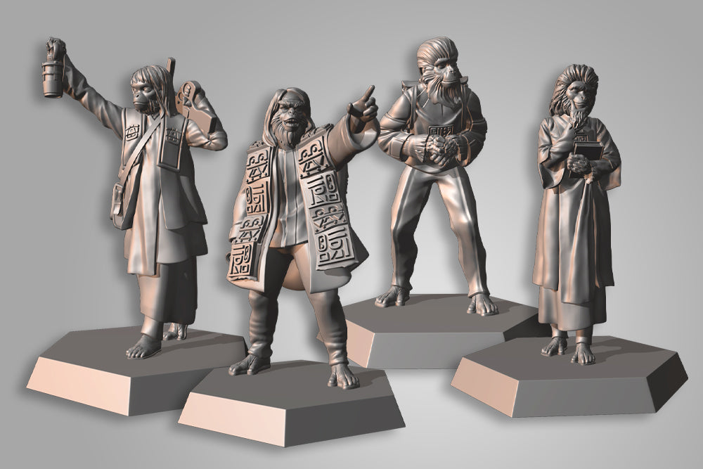 Planet of the Apes RPG simian miniatures