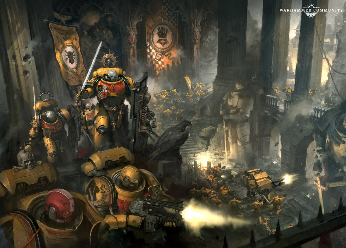 Official Imperial Fists artwork from Warhammer