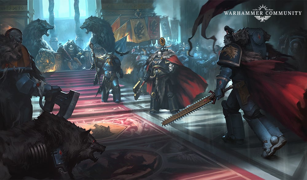 Official Space Wolves artwork from Warhammer