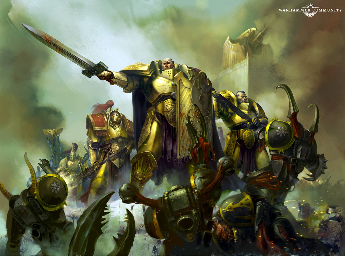 Official Adeptus Custodes artwork from Warhammer