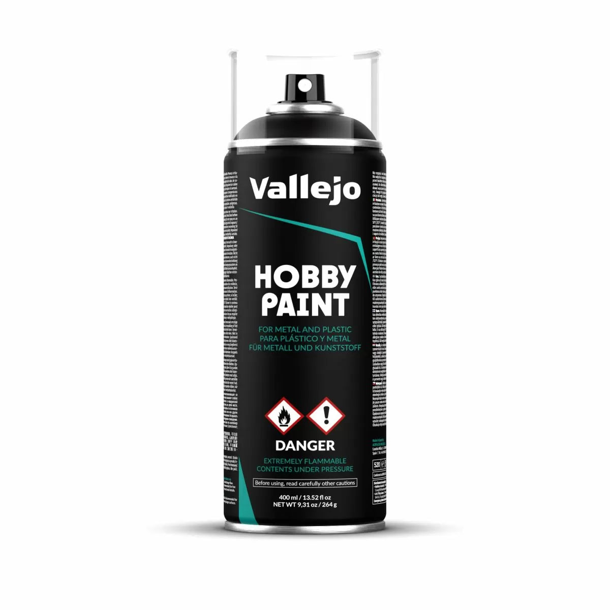Vallejo Aerosol - Black Primer 400ml - Warhaus