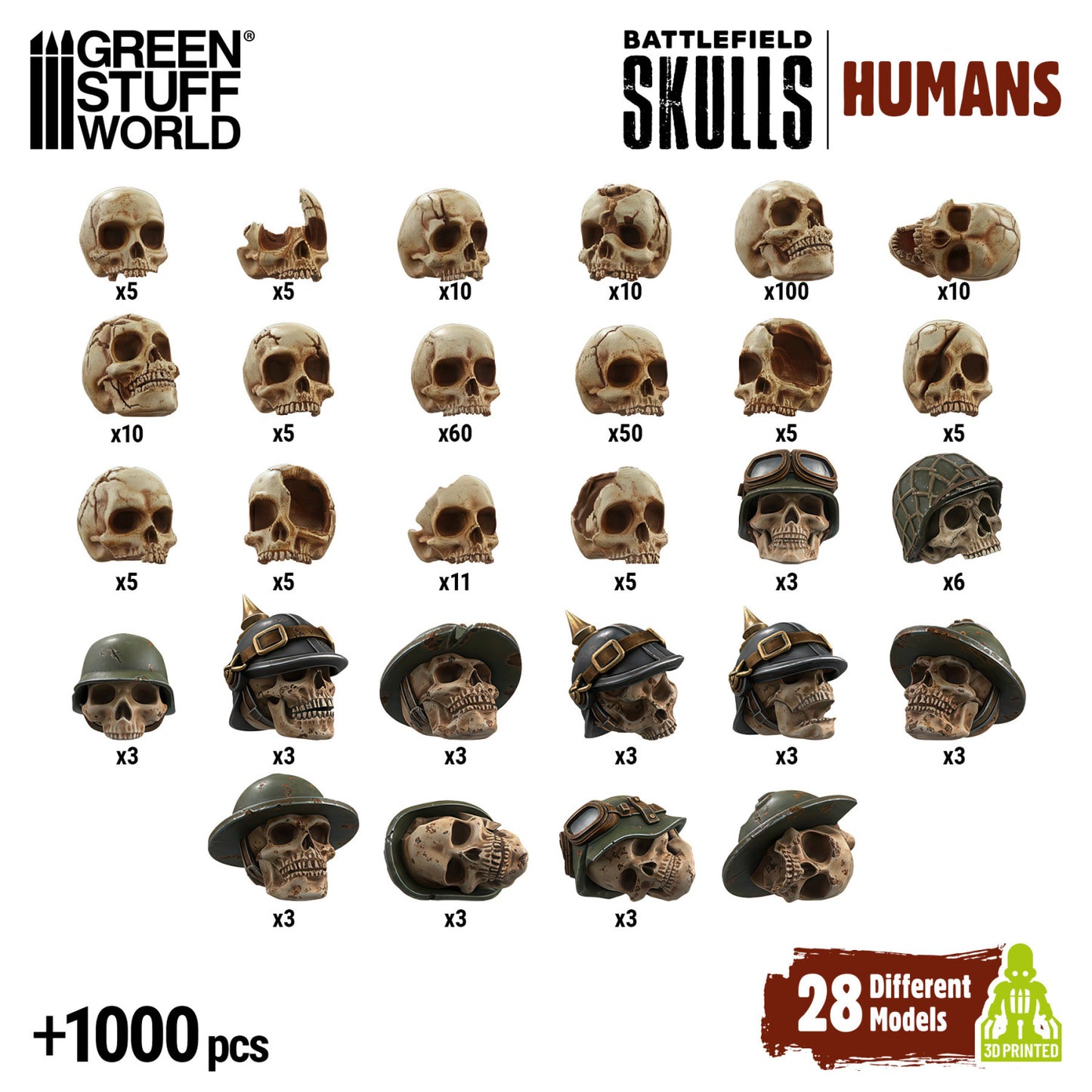 Green Stuff World: Skulls & Bones - Humans