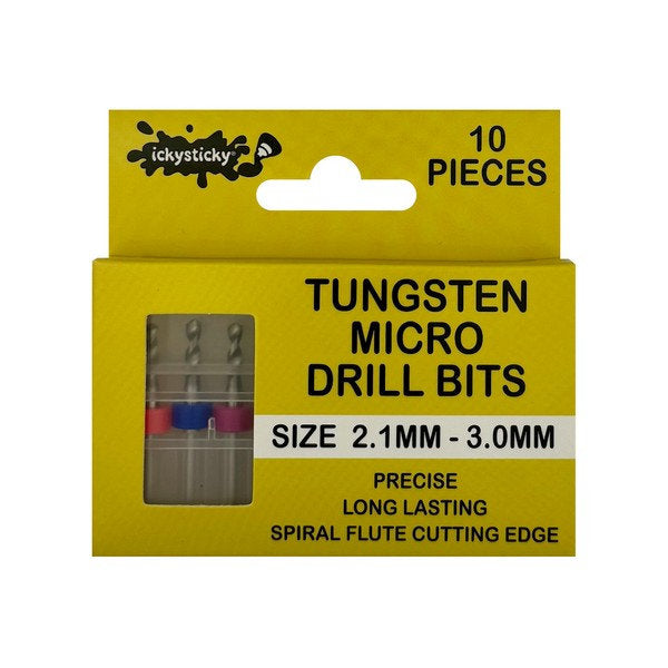 ICKYSTICKY: Tungsten Drill Bits 2.1mm - 3.0mm