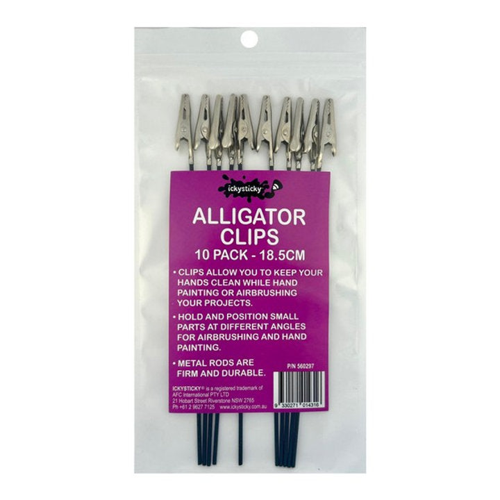 ICKYSTICKY: Metal Alligator Clips (black)