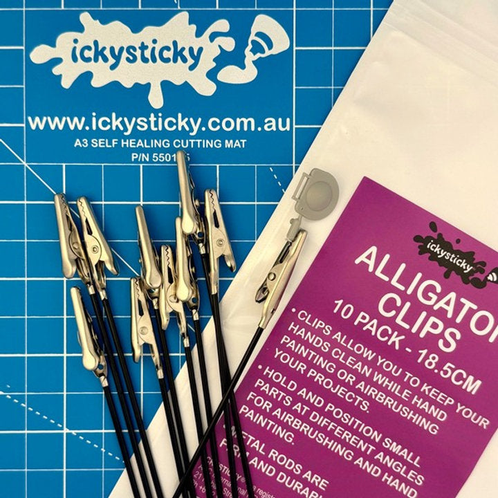ICKYSTICKY: Metal Alligator Clips (black)