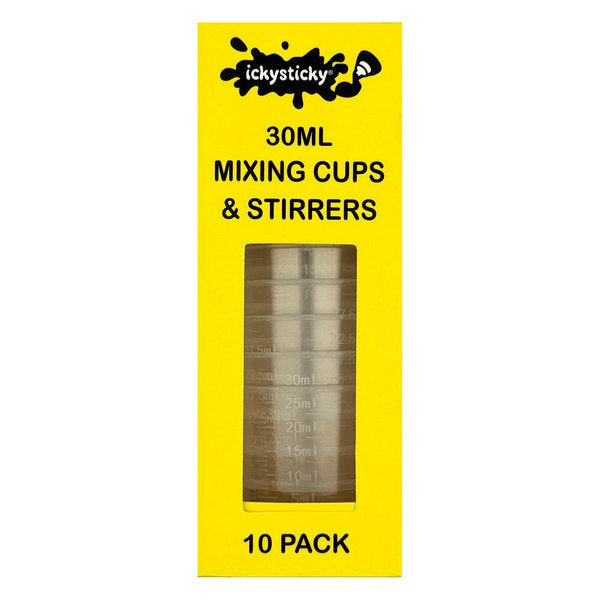 ICKYSTICKY: 30ml Mixing Cups + Stirrers 10pk