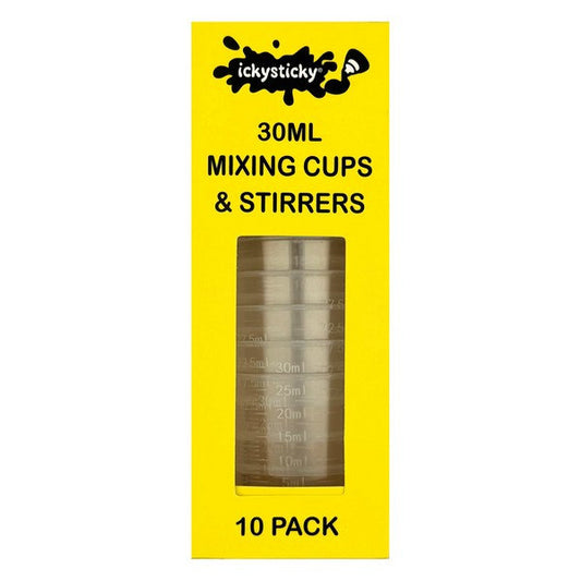ICKYSTICKY: 30ml Mixing Cups + Stirrers 10pk