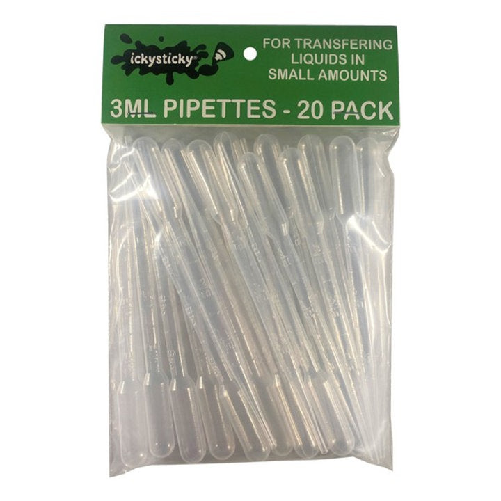 ICKYSTICKY: 3ml Pipettes 20pk