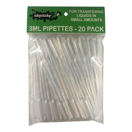 ICKYSTICKY: 3ml Pipettes 20pk