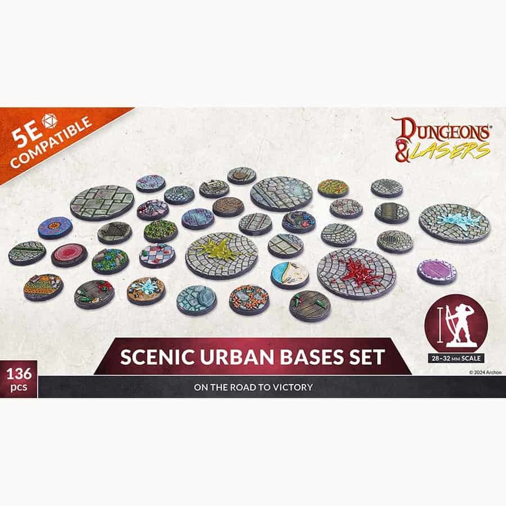 Dungeons & Lasers: Miniatures - Scenic Urban Bases Set