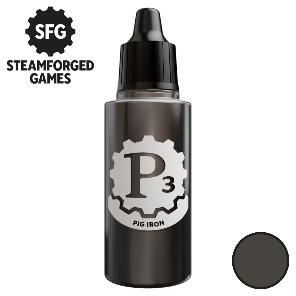 P3 Paints: Metallics - Pig Iron - 18ml