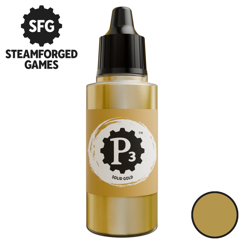P3 Paints: Metallics - Solid Gold - 18ml