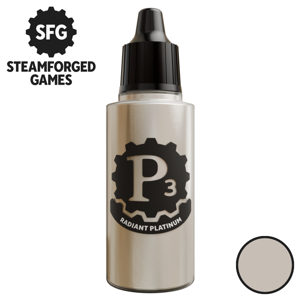 P3 Paints: Metallics - Radiant Platinum - 18ml
