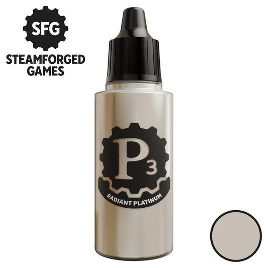 P3 Paints: Metallics - Radiant Platinum - 18ml