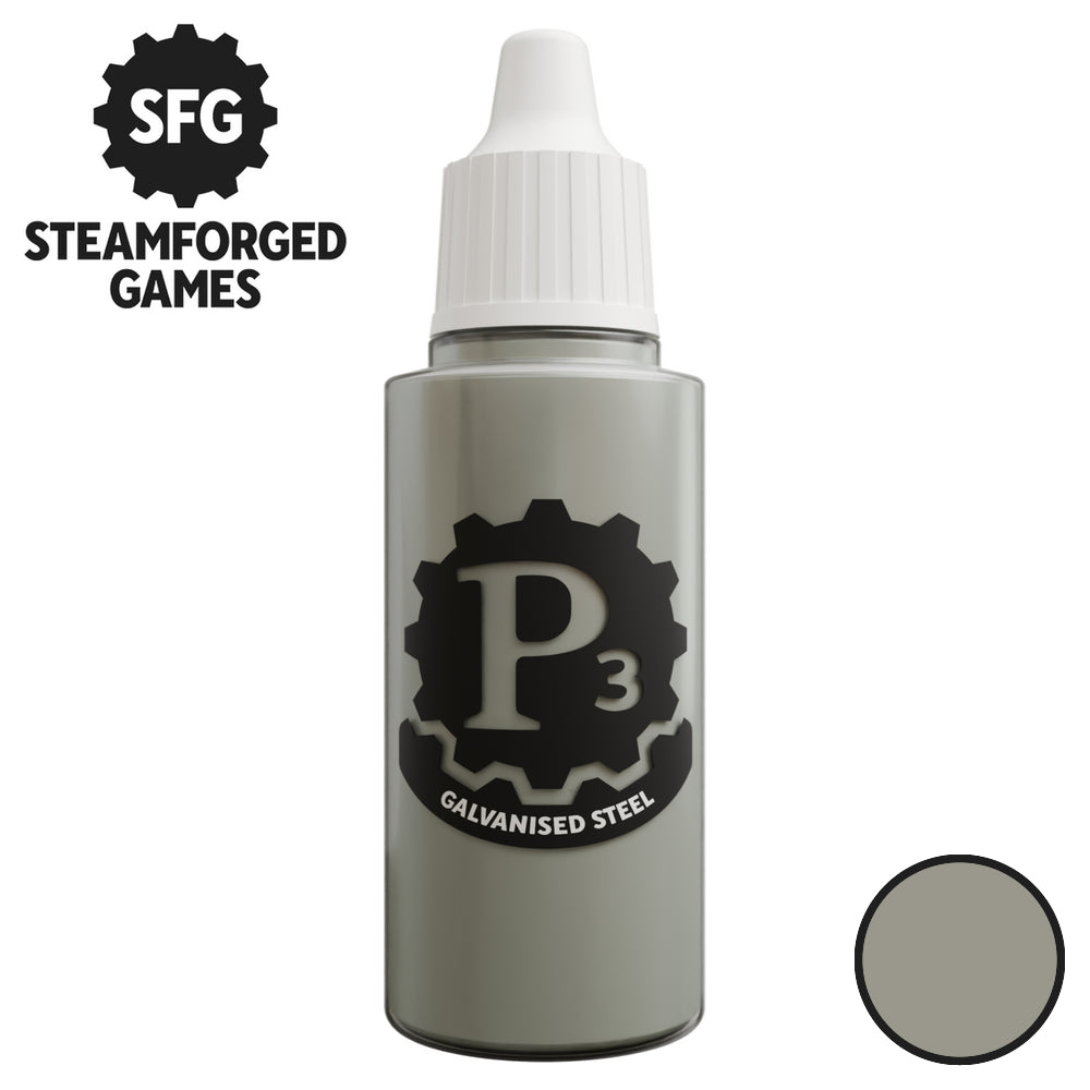 P3 Paints: Metallics - Galvanised Steel - 18ml