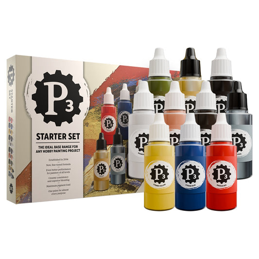 P3 Paints: Starter Box Of 10 Paints - Paint Set - Warhaus