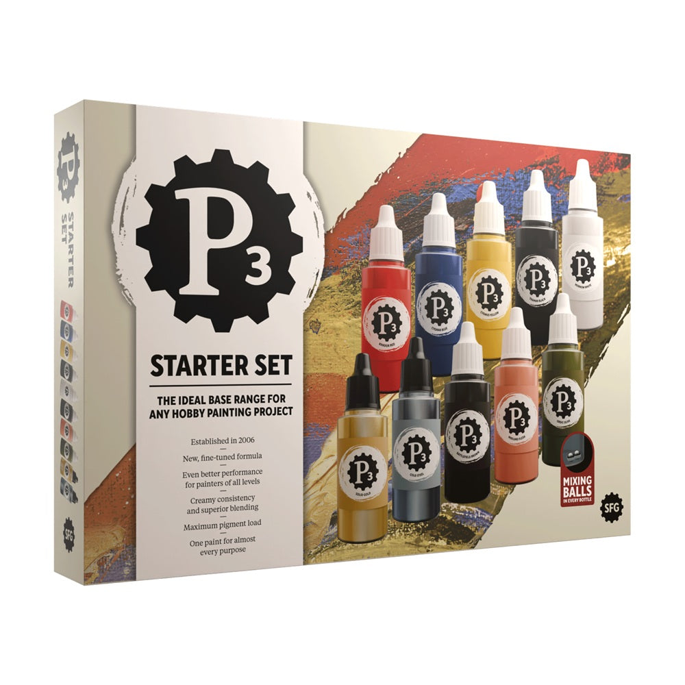 P3 Paints: Starter Box Of 10 Paints - Paint Set - Warhaus
