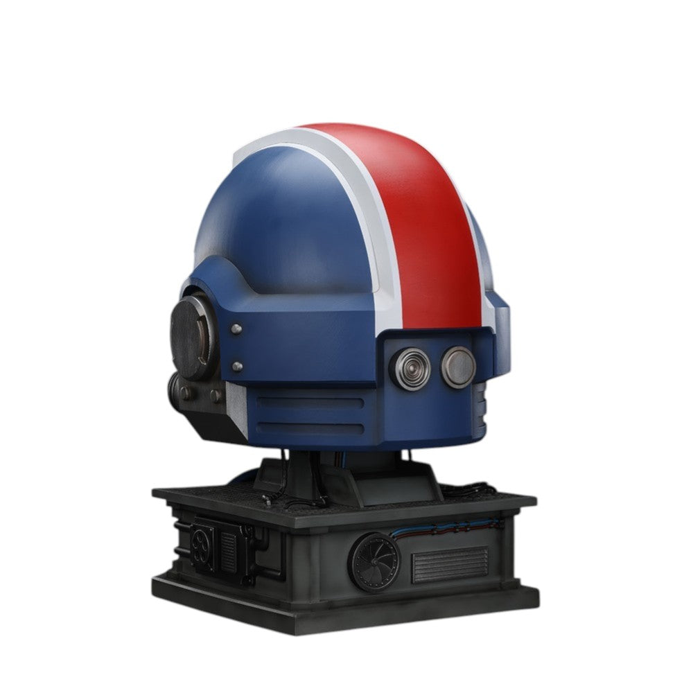 Warhammer Collectibles: 1/1 Scale Ultramarines Lieutenant Titus' MKX Helmet & Display Stand