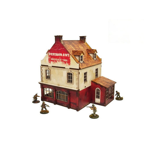 Micro Art Studio - WW2 Normandy Restaurant PREPAINTED [28mm/1:56]