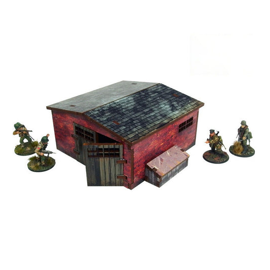 Micro Art Studio - WW2 Normandy Large Brick Shed PREPAINTED [28mm/1:56]