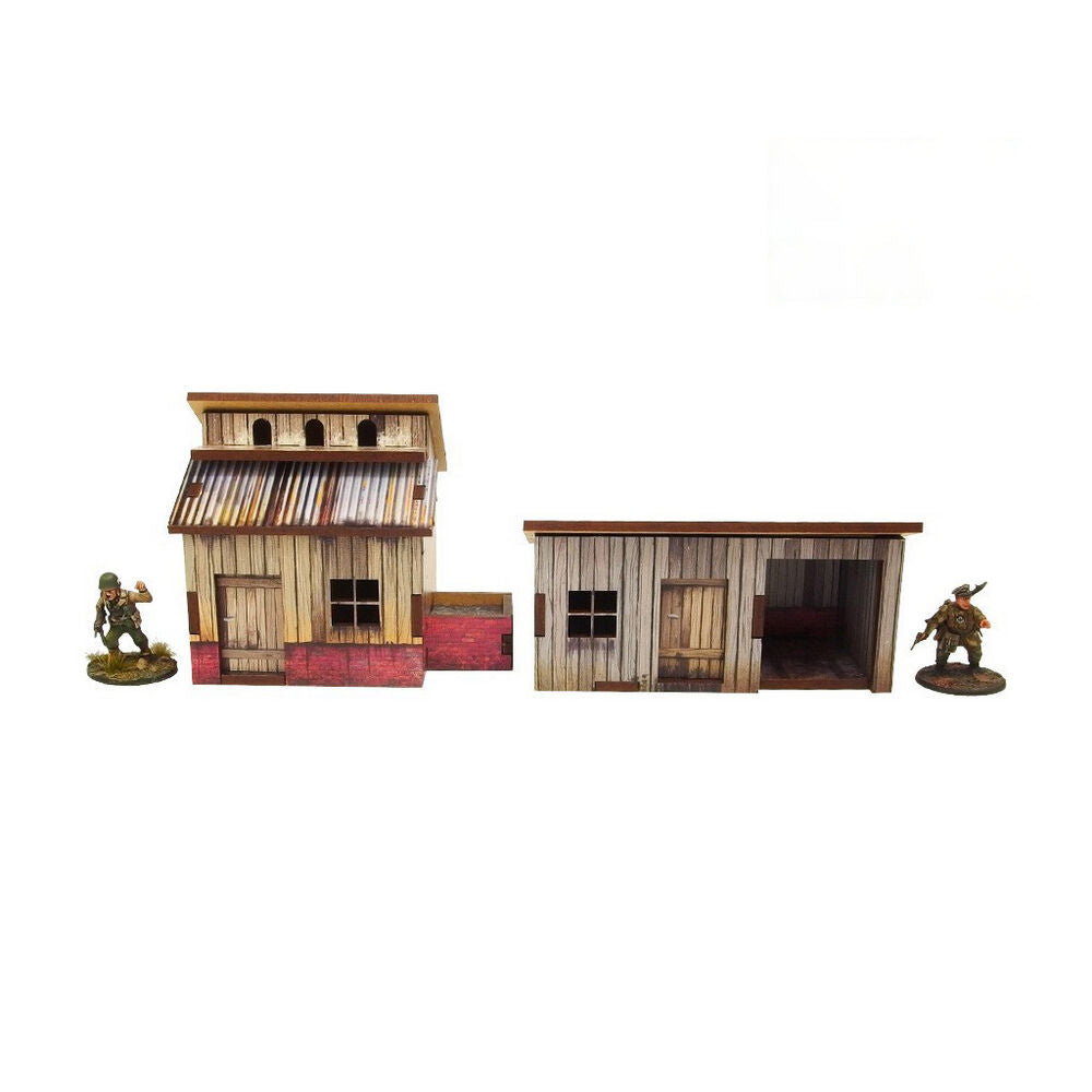 Micro Art Studio - WW2 Normandy Small Sheds w. Dovecote PREPAINTED [28mm/1:56]