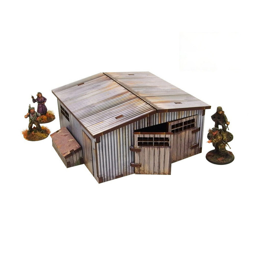Micro Art Studio - WW2 Normandy Large Tin Shed PREPAINTED [28mm/1:56]