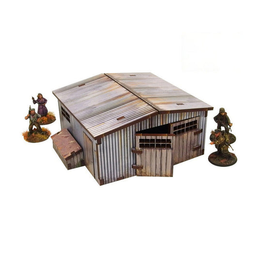 Micro Art Studio - WW2 Normandy Large Tin Shed PREPAINTED [28mm/1:56]