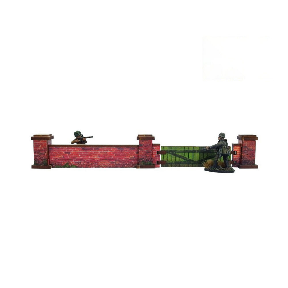 Micro Art Studio - WW2 Normandy Wall w. Gate (low) PREPAINTED [28mm/1:56]