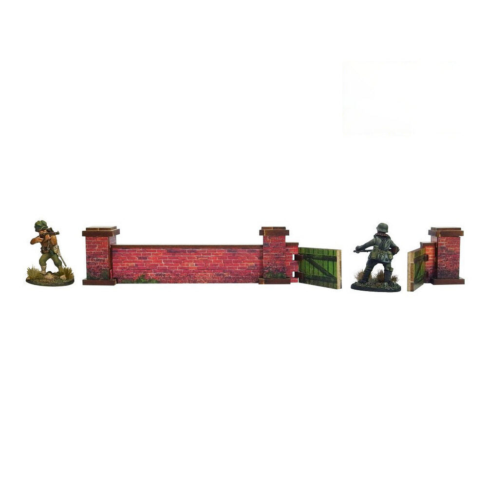 Micro Art Studio - WW2 Normandy Wall w. Gate (low) PREPAINTED [28mm/1:56]