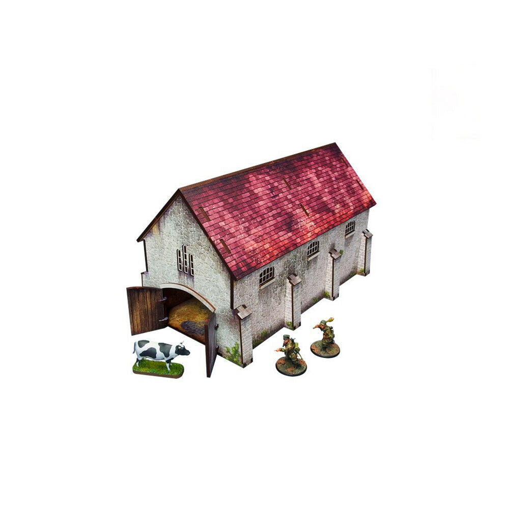 Micro Art Studio - WW2 Normandy Cowshed PREPAINTED [28mm/1:56]