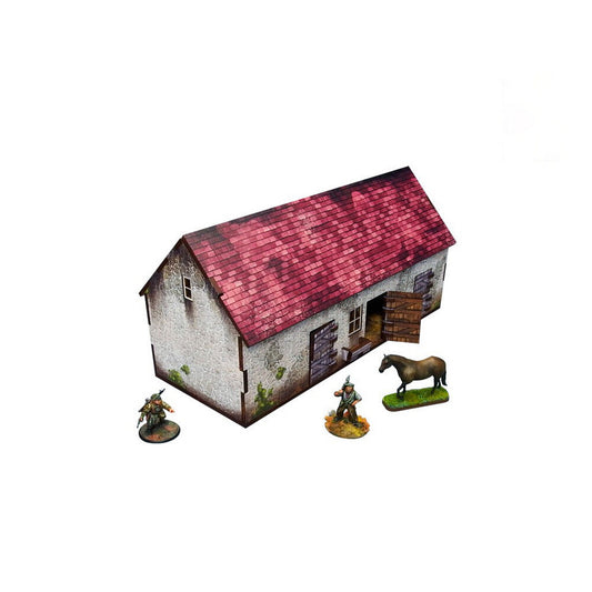 Micro Art Studio - WW2 Normandy Stable w. Dovecote PREPAINTED [28mm/1:56]