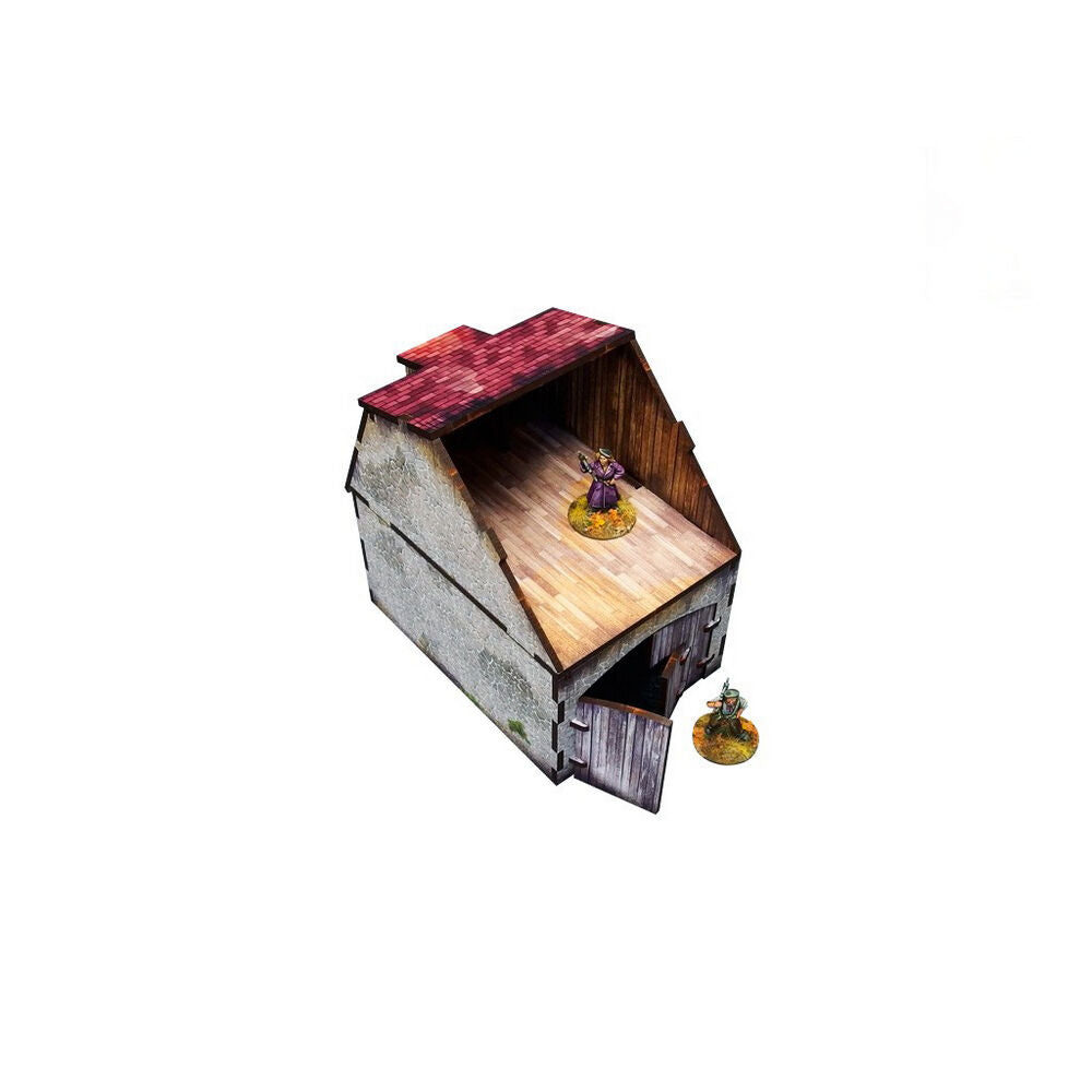 Micro Art Studio - WW2 Normandy Coach House w. Chicken Coop PREPAINTED [28mm/1:56]