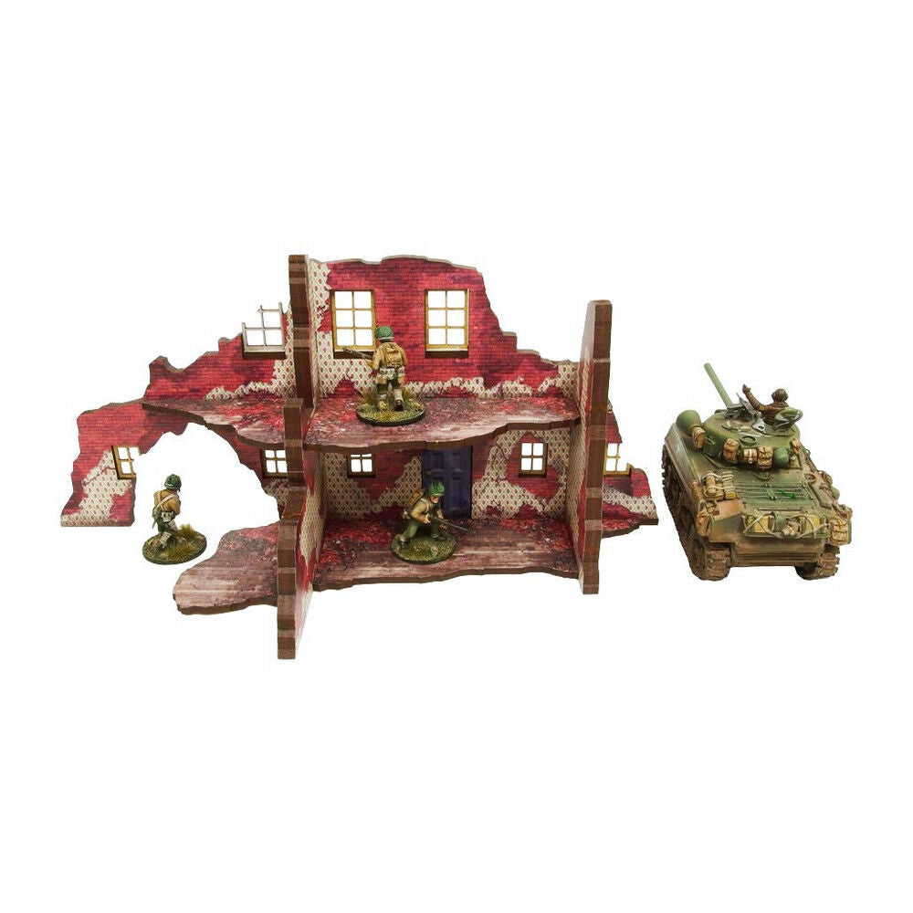 Micro Art Studio - WW2 Normandy Ruined Large House Ã¢â‚¬â€œ 2 PREPAINTED [28mm/1:56]