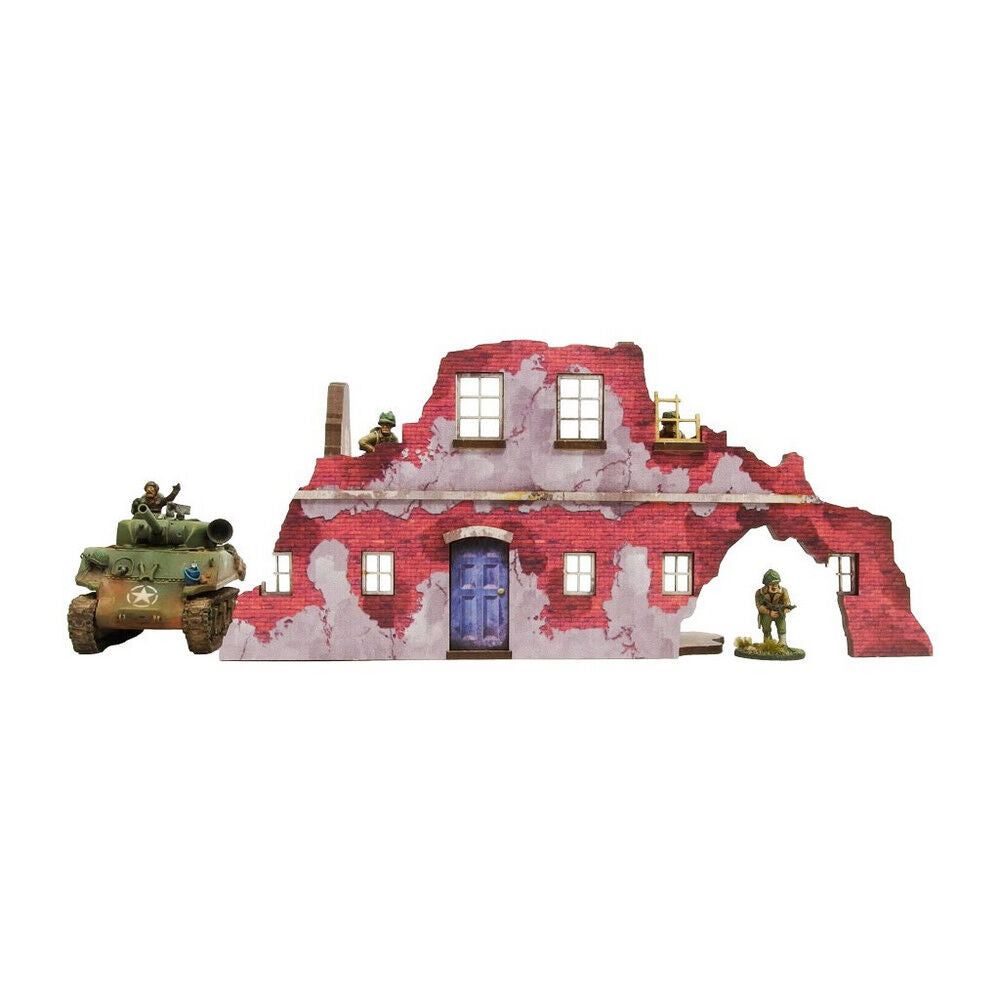 Micro Art Studio - WW2 Normandy Ruined Large House Ã¢â‚¬â€œ 2 PREPAINTED [28mm/1:56]
