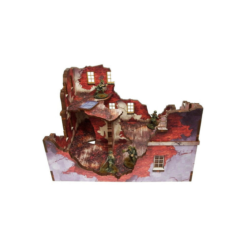 Micro Art Studio - WW2 Normandy Ruined Large House Ã¢â‚¬â€œ 1 PREPAINTED [28mm/1:56]