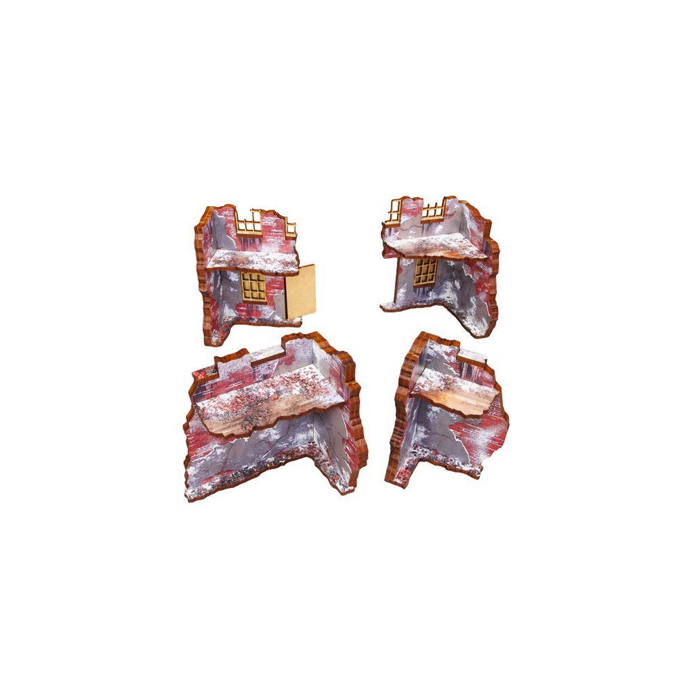 Micro Art Studio - WW2 Normandy Achtung Panzer Winter Ruins 3 PREPAINTED [28mm/1:56]