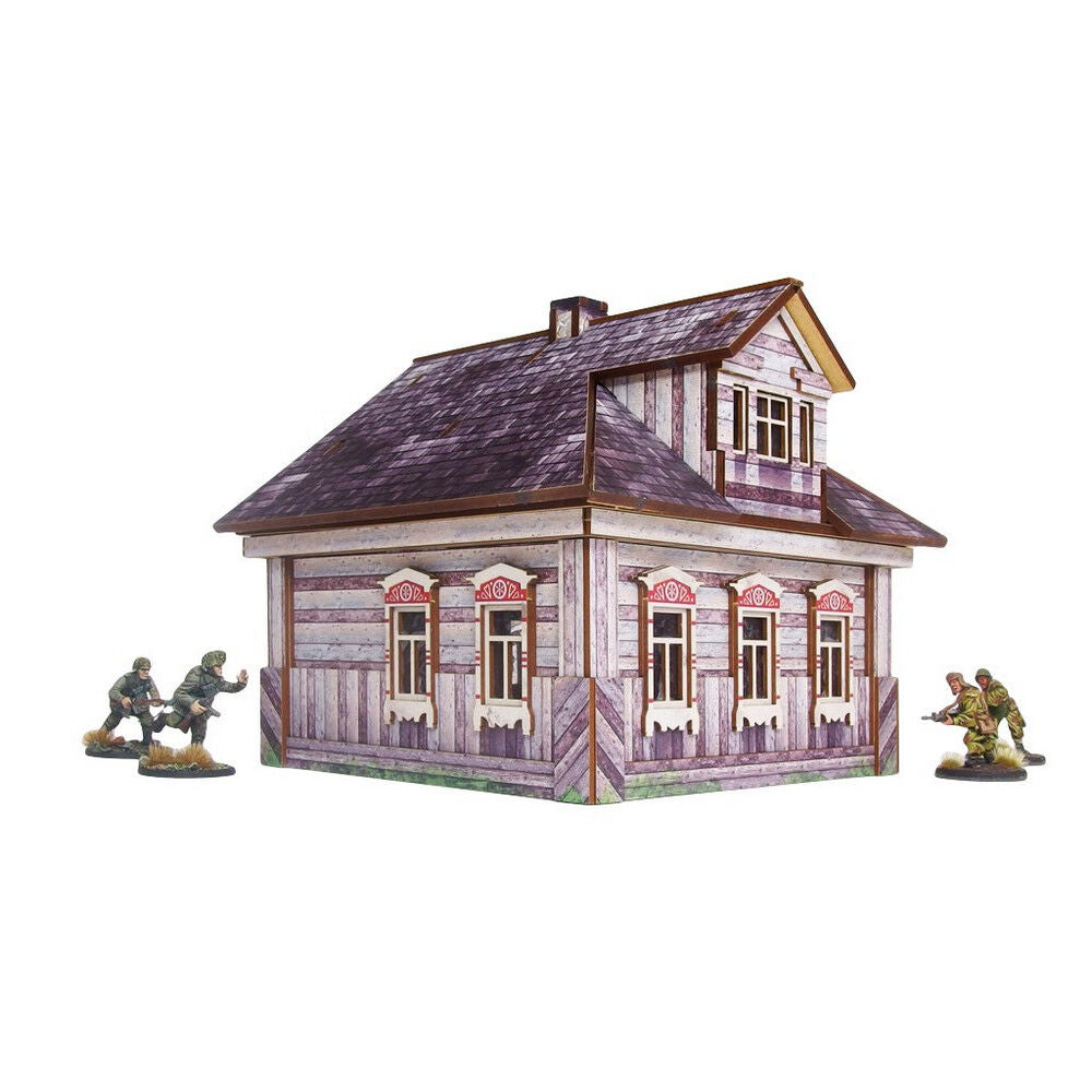 Micro Art Studio - WW2 Ostfront Village Whitewashed Dacha (1) PREPAINTED [28mm/1:56]