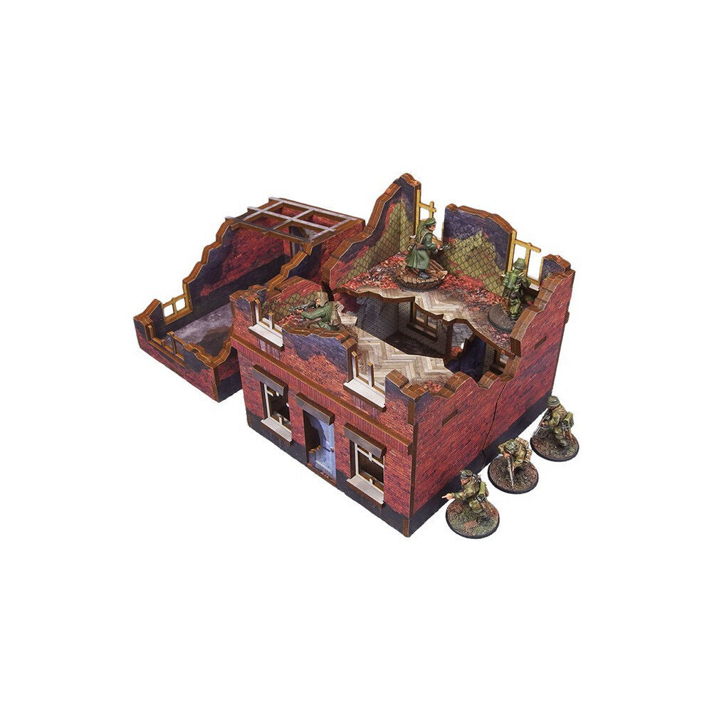 Micro Art Studio - WW2 Ostfront Stalingrad Small House (with garage) (3) PREPAINTED [28mm/1:56]