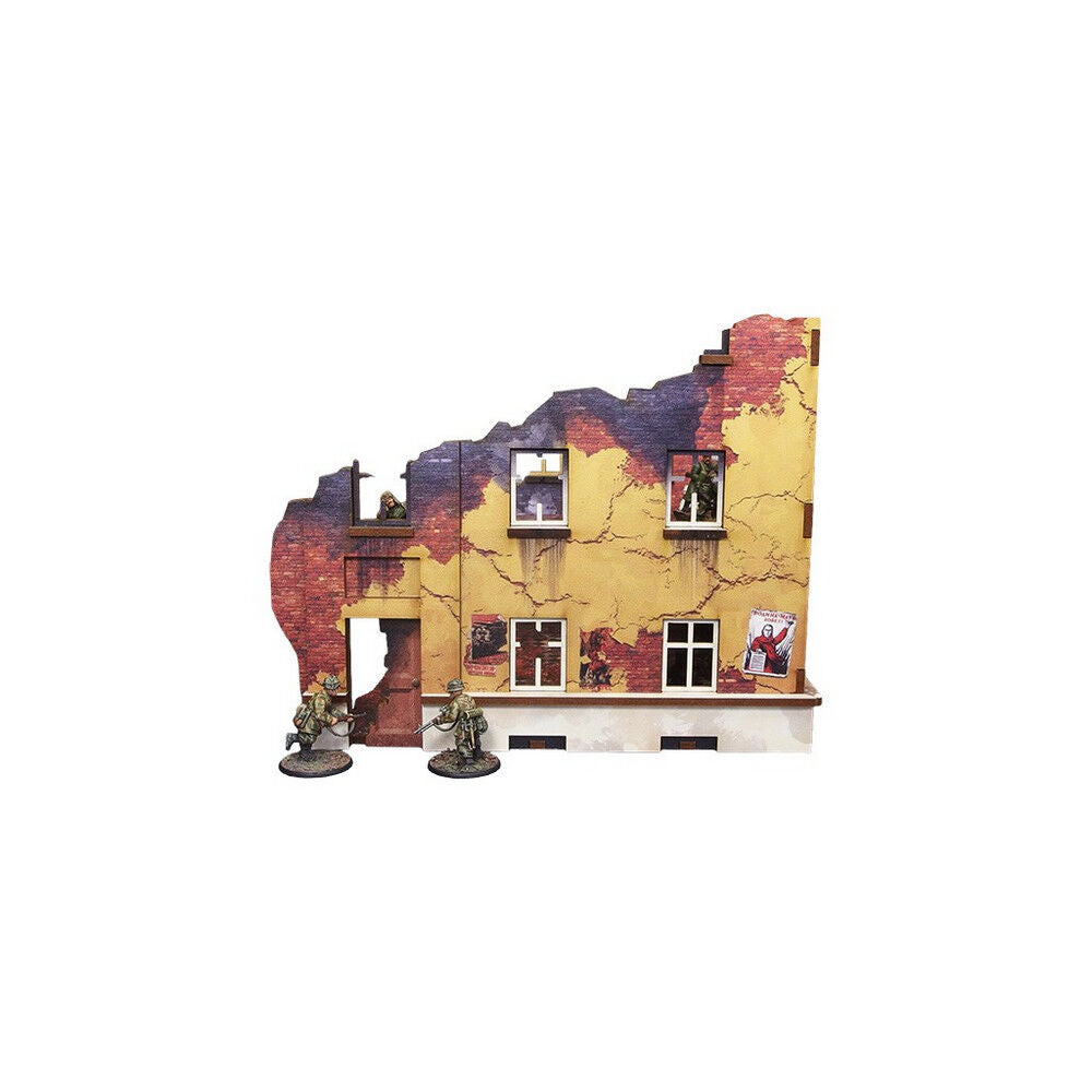 Micro Art Studio - WW2 Ostfront Stalingrad School Right (w/ 3rd floor) (1) PREPAINTED [28mm/1:56]