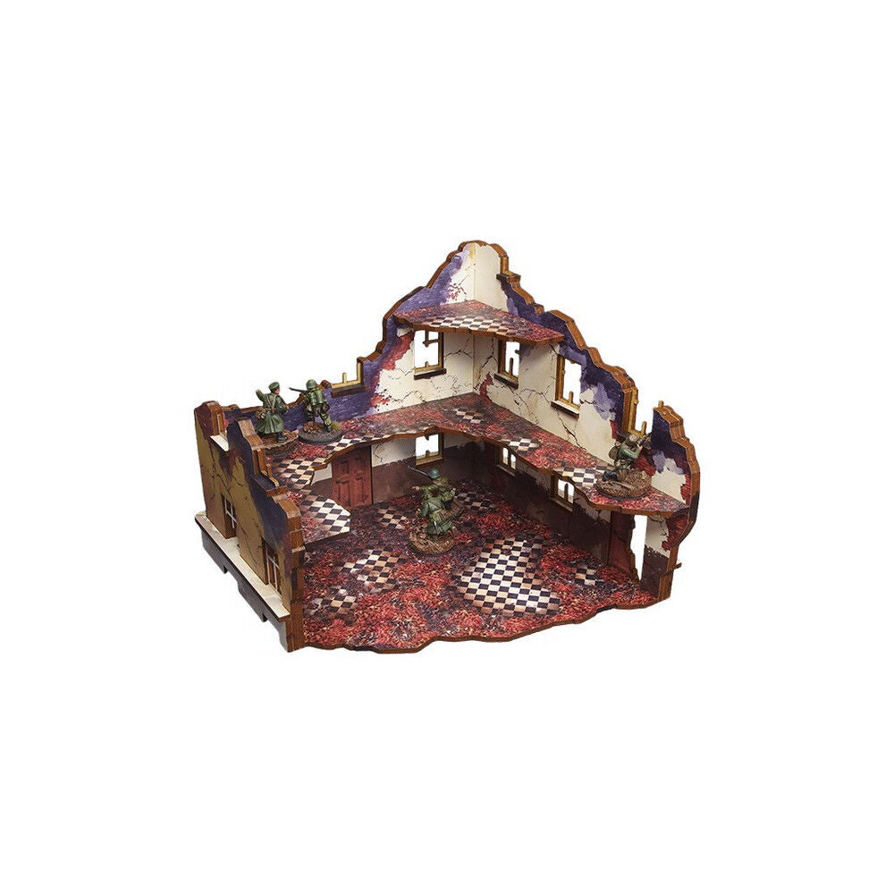 Micro Art Studio - WW2 Ostfront Stalingrad School Right (w/ 3rd floor) (1) PREPAINTED [28mm/1:56]