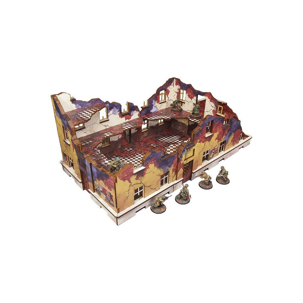 Micro Art Studio - WW2 Ostfront Stalingrad School Right (w/ 3rd floor) (1) PREPAINTED [28mm/1:56]