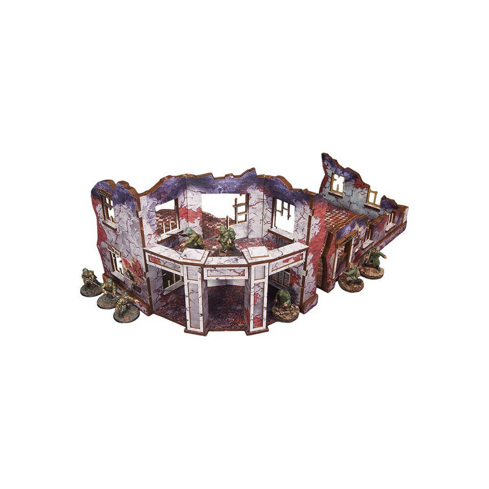 Micro Art Studio - WW2 Ostfront Stalingrad Univermag Front (w/ balcony) PREPAINTED [28mm/1:56]