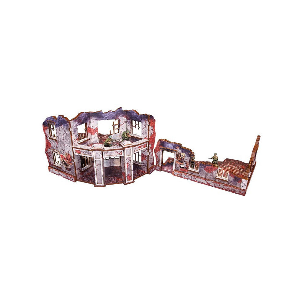Micro Art Studio - WW2 Ostfront Stalingrad Univermag Front (w/ balcony) PREPAINTED [28mm/1:56]
