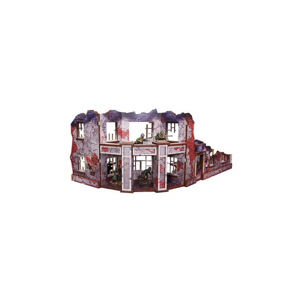 Micro Art Studio - WW2 Ostfront Stalingrad Univermag Front (w/ balcony) PREPAINTED [28mm/1:56]