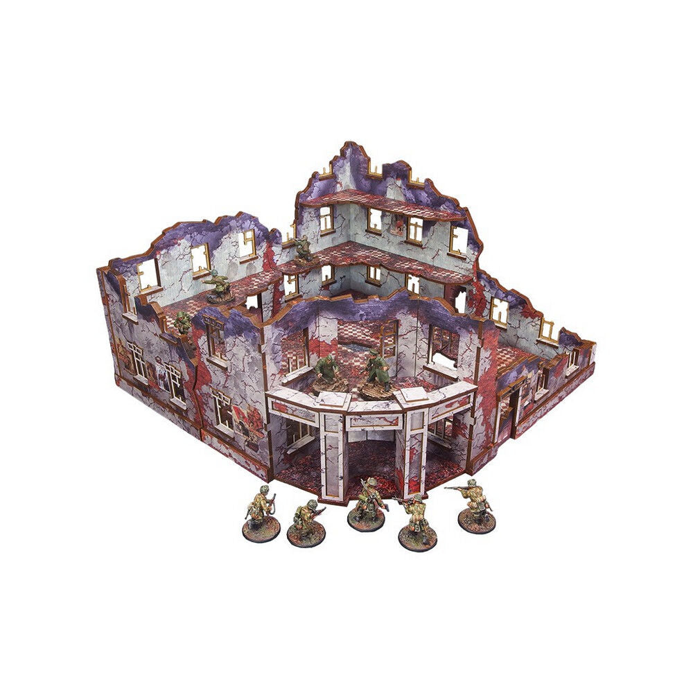Micro Art Studio - WW2 Ostfront Stalingrad Univermag Front (w/ balcony) PREPAINTED [28mm/1:56]
