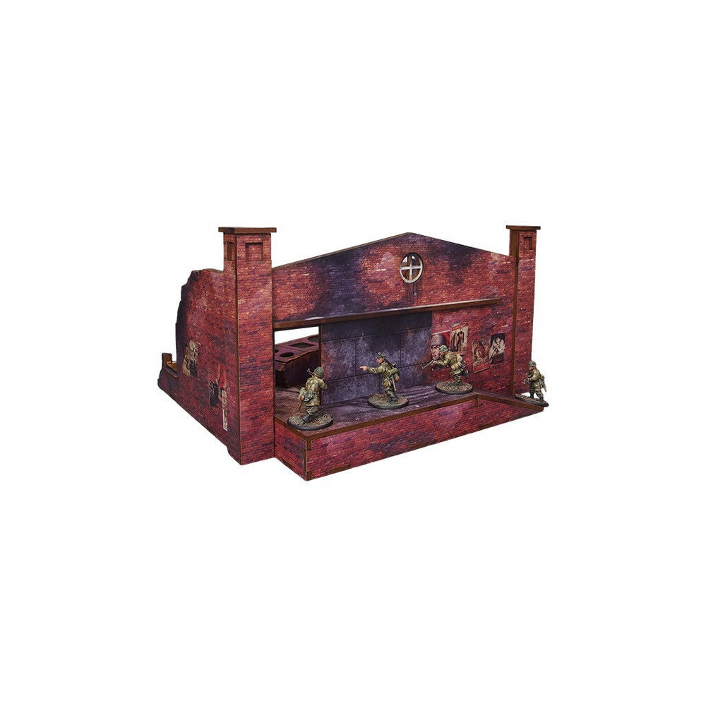 Micro Art Studio - WW2 Ostfront Stalingrad Factory Back (with ramp) (1) PREPAINTED [28mm/1:56]