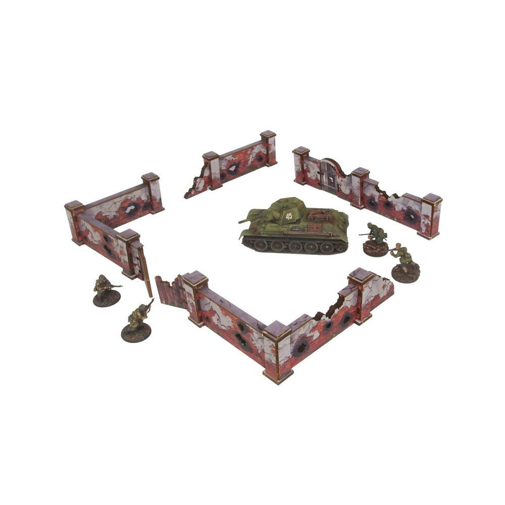 Micro Art Studio - WW2 Ostfront Stalingrad Walls High PREPAINTED [28mm/1:56]
