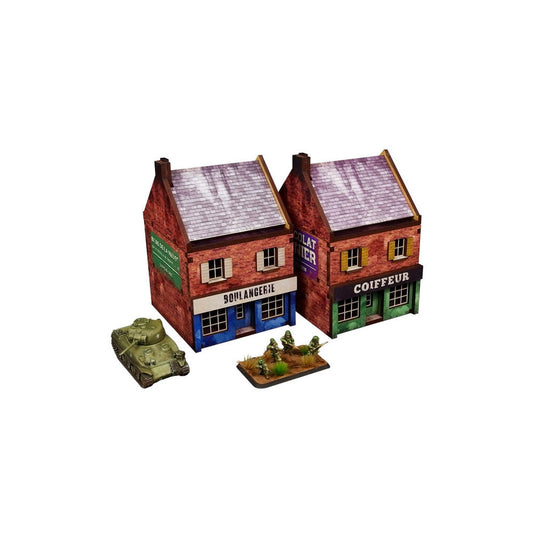 Micro Art Studio - WW2 Normandy Cafe PREPAINTED [15mm/1:100]